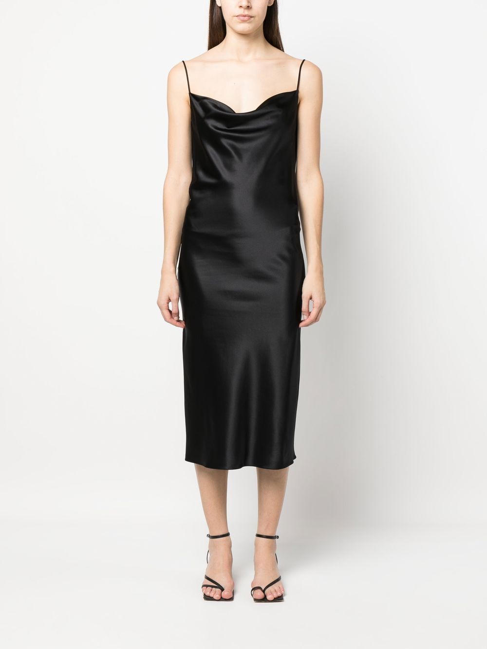 Armarium Vestidos Midi de seda negro