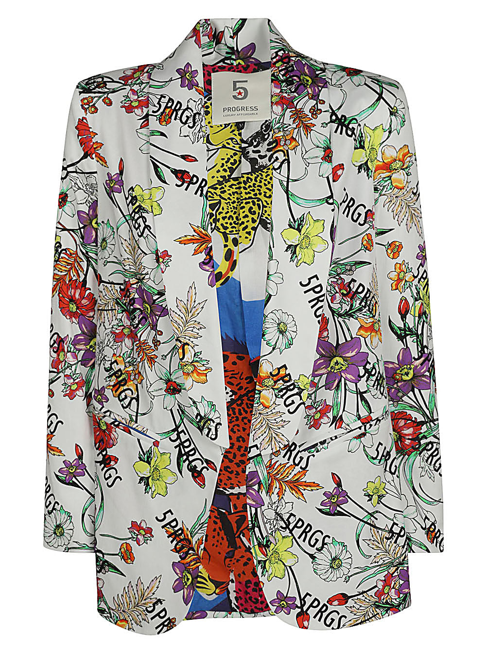 5Progress Jackets White floral blazer
