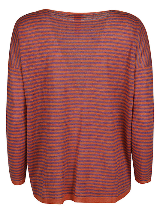 ALESSANDRO ASTE Orange Linen Sweater — Lightweight Elegance
