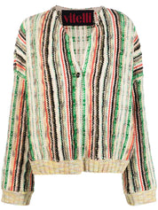 Vitelli striped cardigan in cotton linen