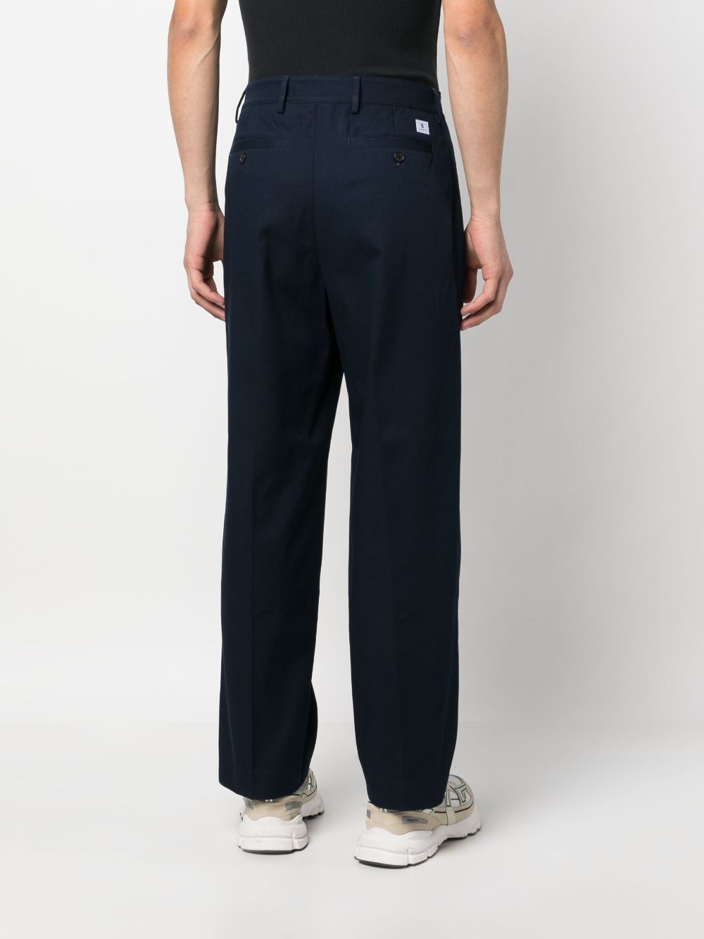Pantalon Department5 en coton bleu coupe droite