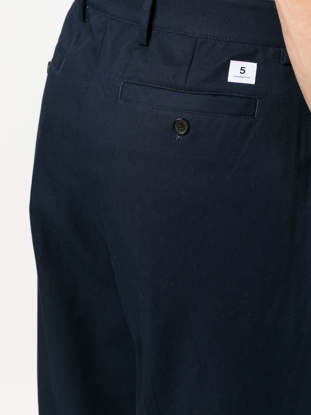 Pantalon Department5 en coton bleu coupe droite
