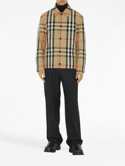 Burberry Checked Shirt Jacket — Archive Beige Tailored Ease