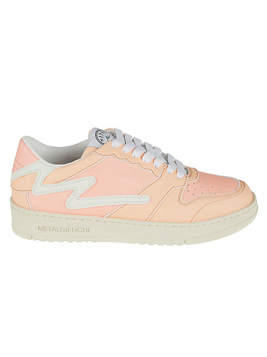 Metalgienchi Pink Leather Sneakers — Low-Top Luxury
