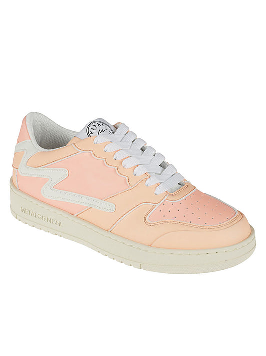 Metalgienchi Pink Leather Sneakers — Low-Top Luxury