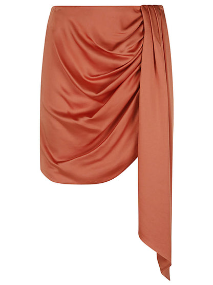 Red Satin Mini Skirt — Jonathan Simkhai
