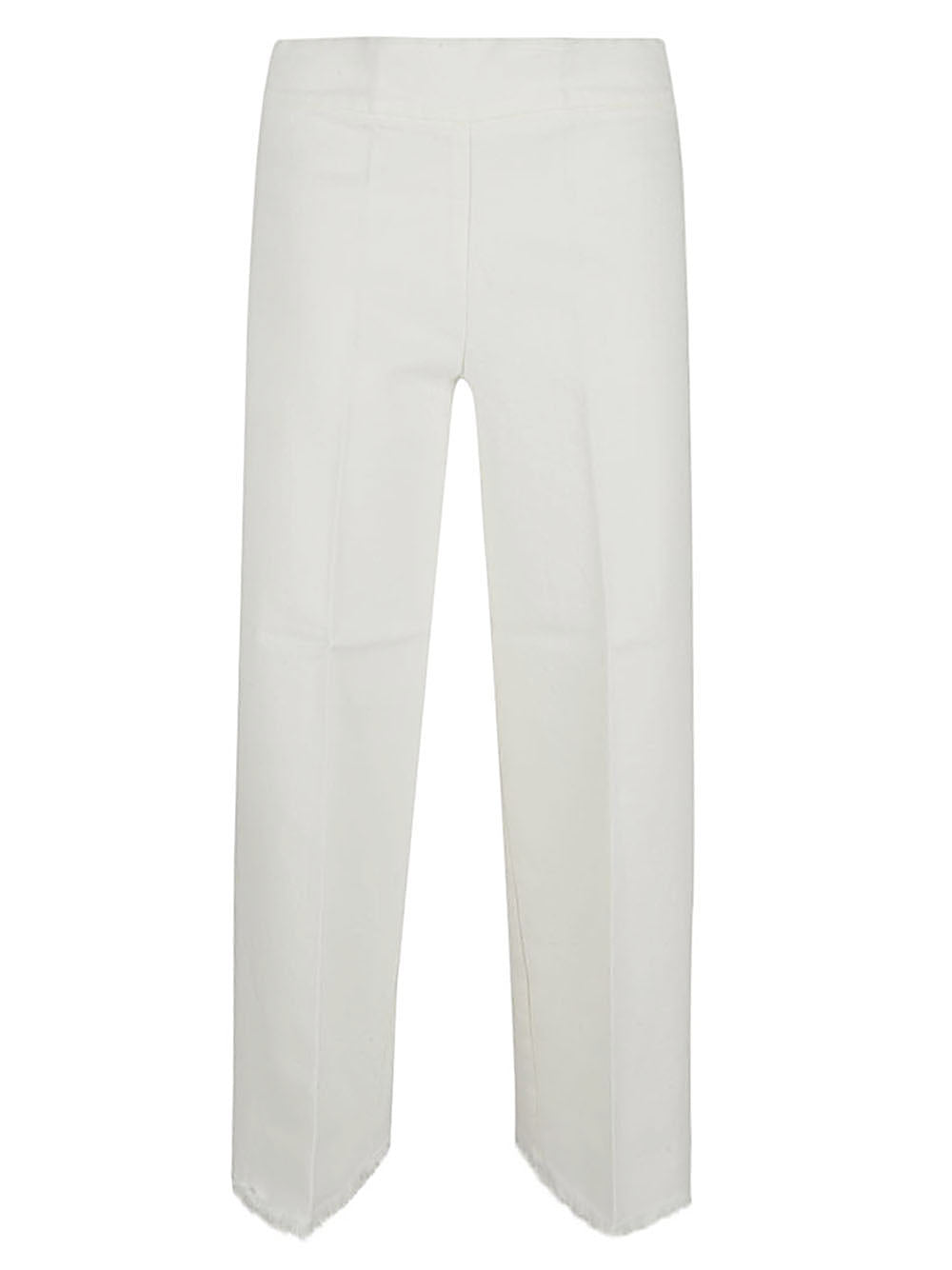 Avenue Montaigne Trousers White relaxed wide leg