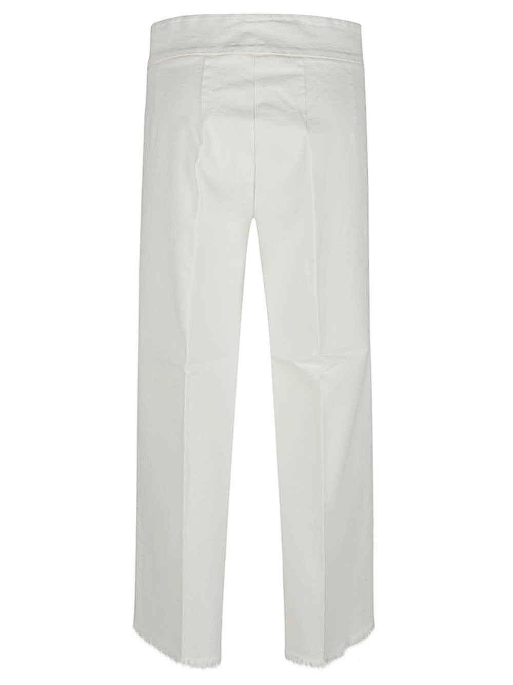 Avenue Montaigne Trousers White relaxed wide leg