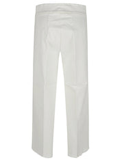 Avenue Montaigne Trousers White relaxed wide leg