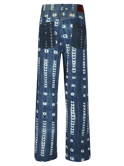 Wales Bonner Blue Tie‑Dye Jeans — Miles Denim