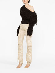 The Attico Trousers Beige cotton cargo