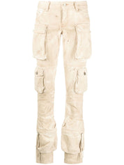 The Attico Trousers Beige cotton cargo