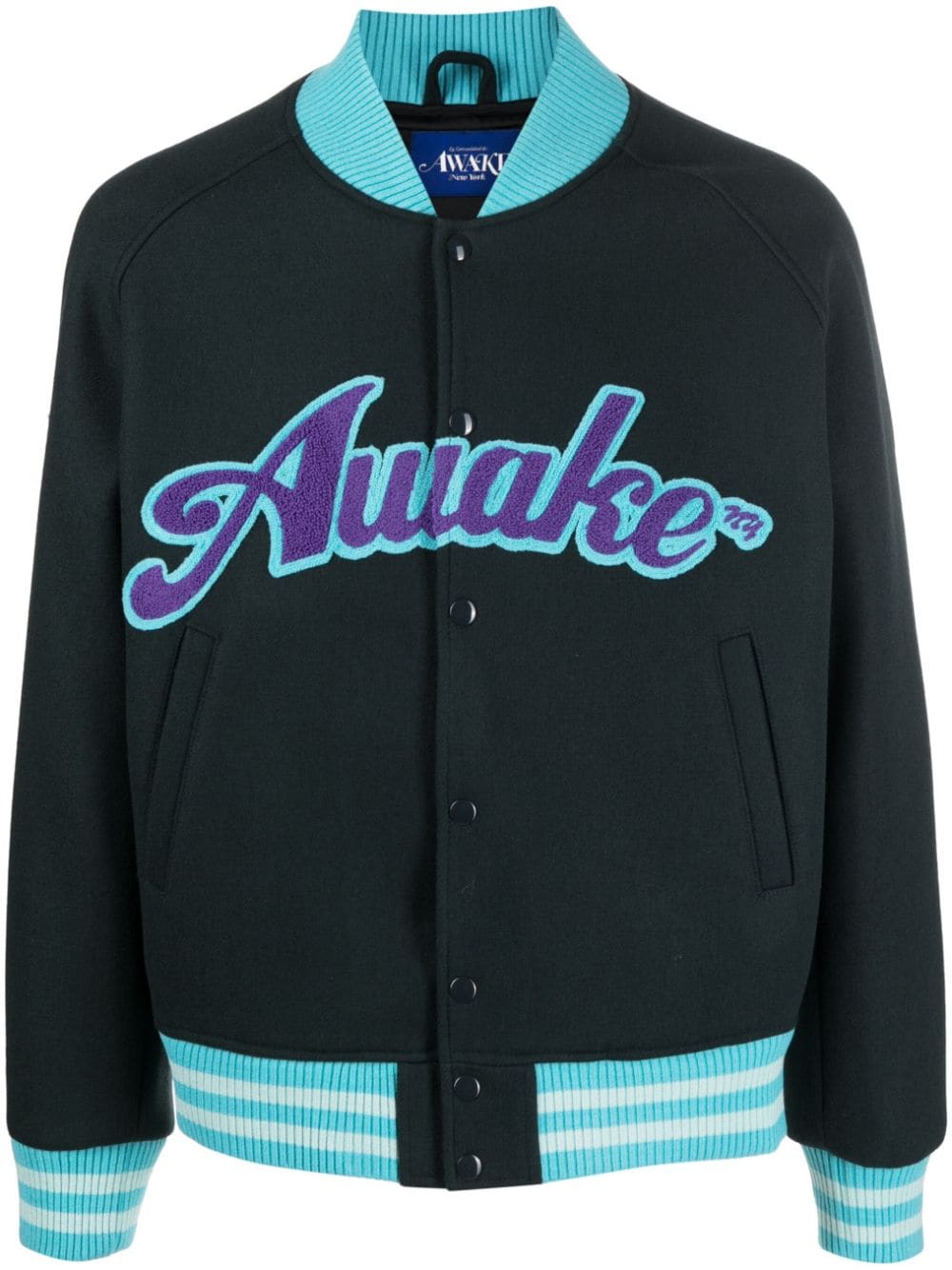 Awake NY Jackets Black wool-blend bomber