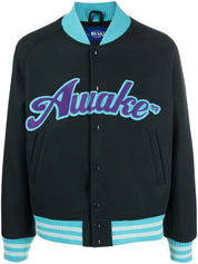 Awake NY Jackets Black wool-blend bomber