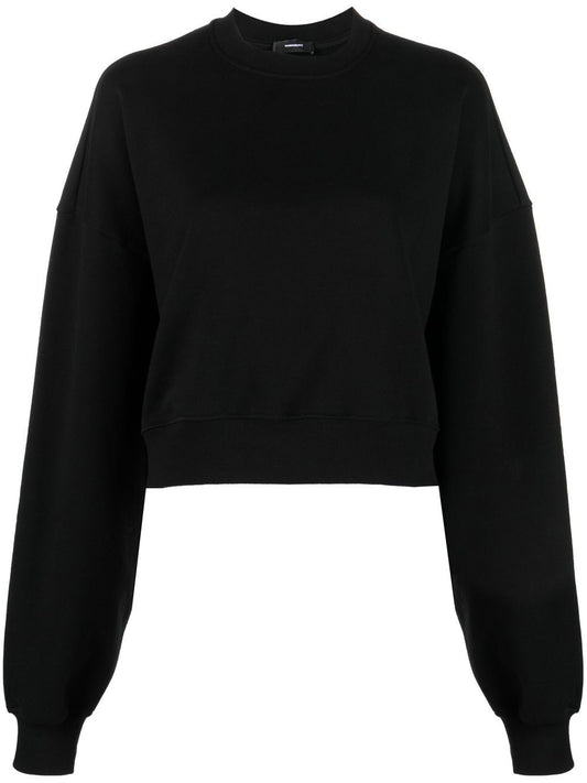 Black Oversized Cotton Sweater — WARDROBE.NYC