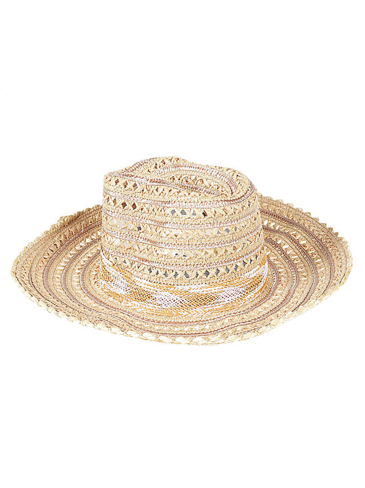 Exquisite J Hats Beige — Raffia Sombrero for Women
