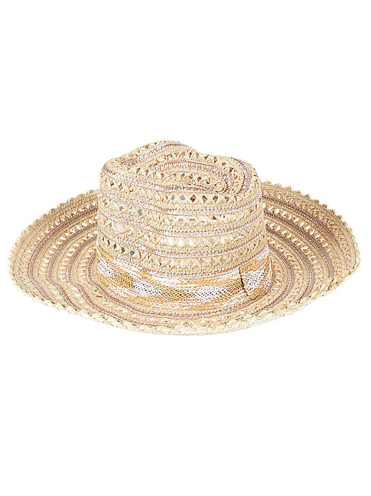 Exquisite J Hats Beige — Raffia Sombrero for Women