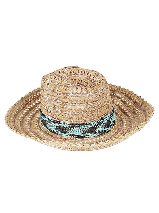 Exquisite J MultiColour Raffia Hat — Women’s Summer Sombrero
