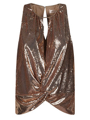 Haut court à paillettes roses Dahlo