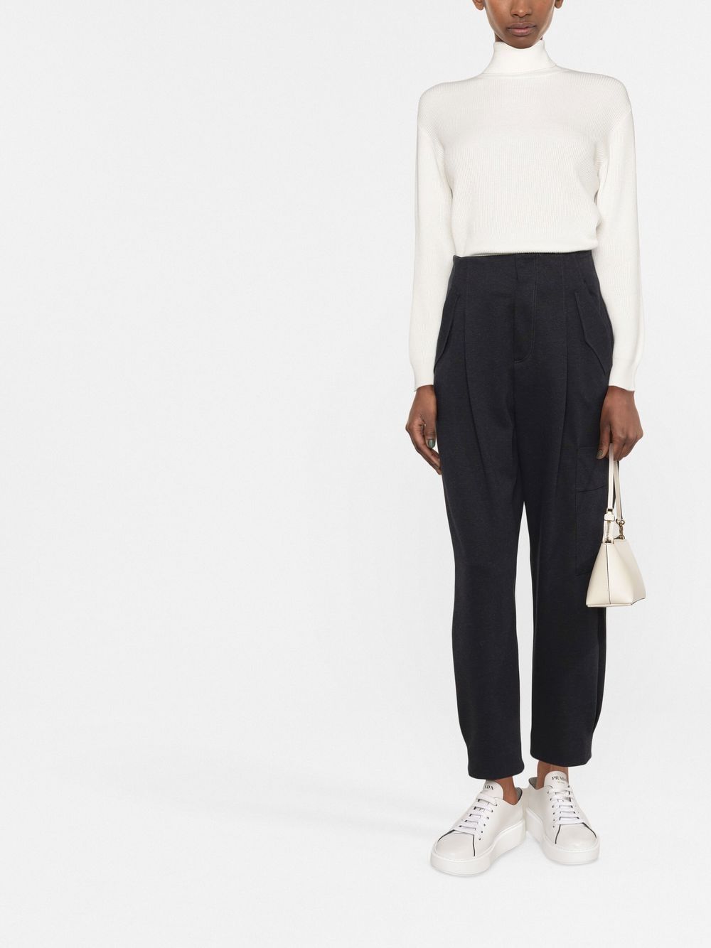 Suéteres Brunello Cucinelli Cuello alto de cachemira blanca