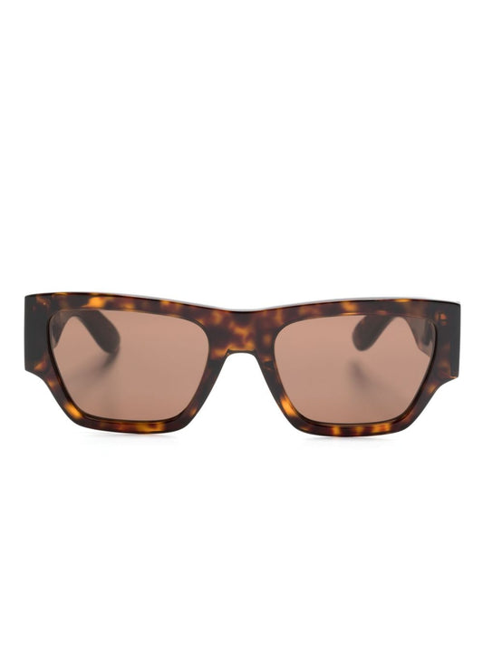 Alexander McQueen Brown Square-Frame Sunglasses