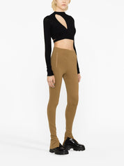 WARDROBE.NYC Trousers Camel high-waist stretch