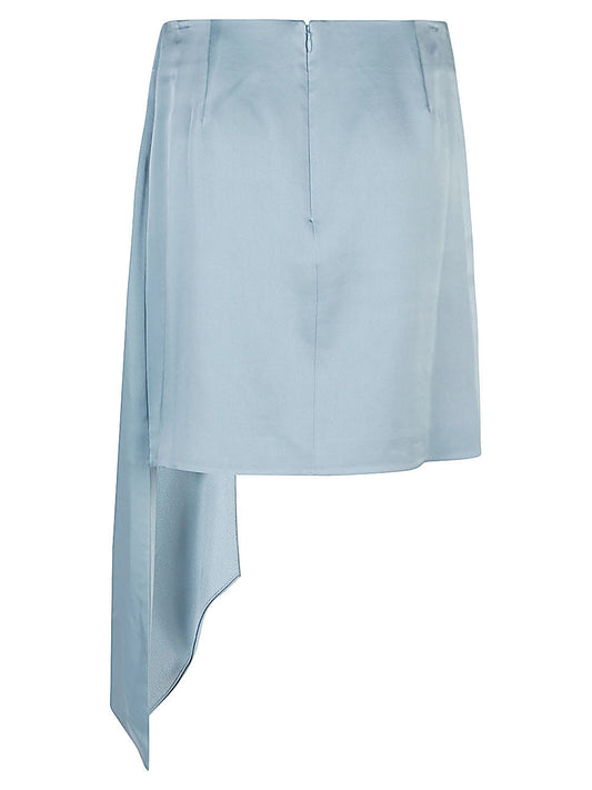 Clear Blue Mae Satin Mini Skirt — Jonathan Simkhai