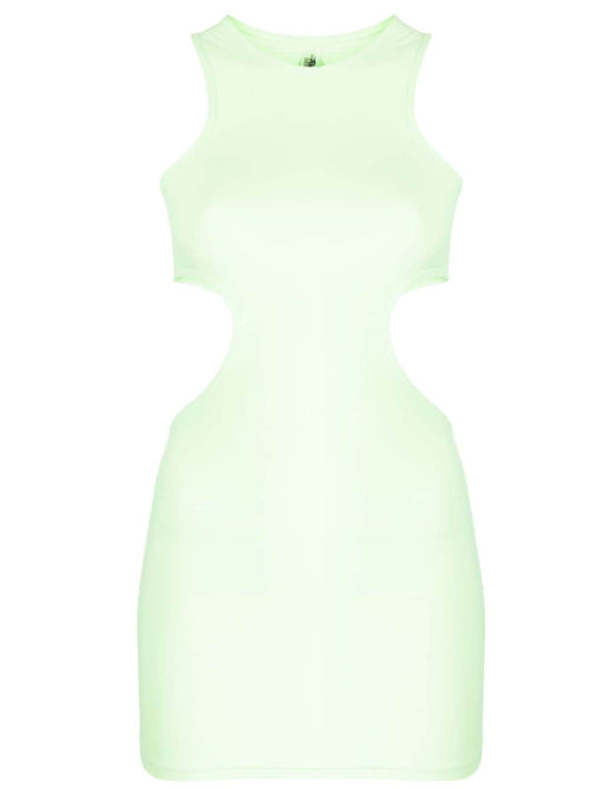 Reina Olga Green Cut-Out Sleeveless Minidress