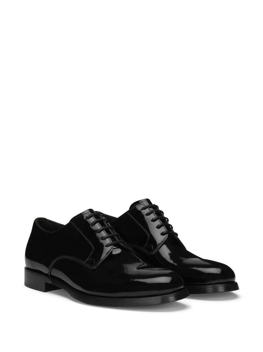 Dolce & Gabbana Black Patent Calf Leather Boots