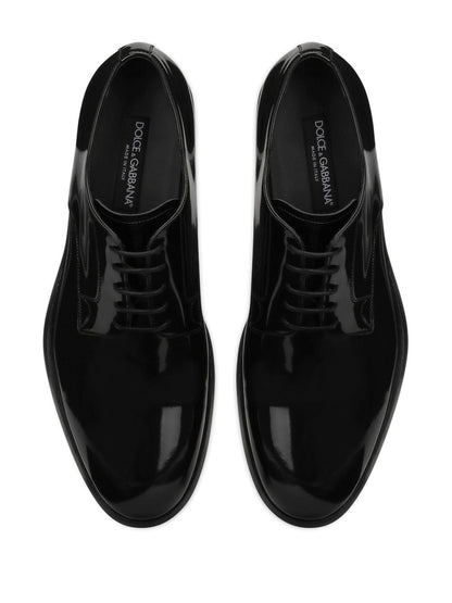 Dolce & Gabbana Black Patent Calf Leather Boots