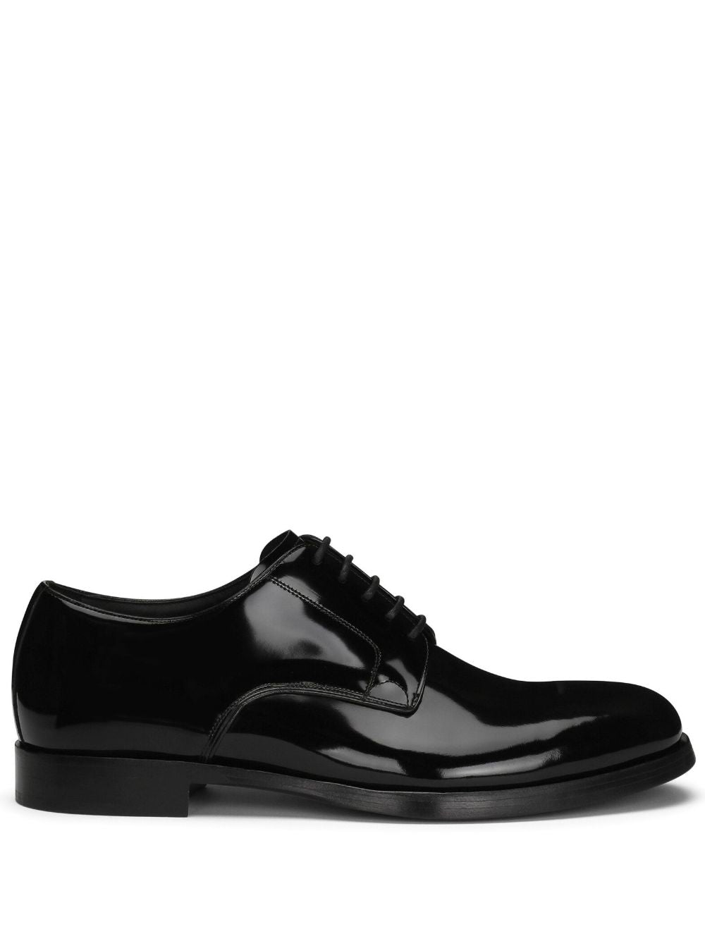 Dolce & Gabbana Black Patent Calf Leather Boots