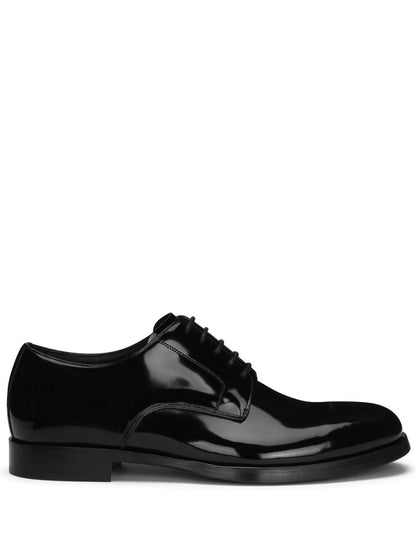 Dolce & Gabbana Black Patent Calf Leather Boots