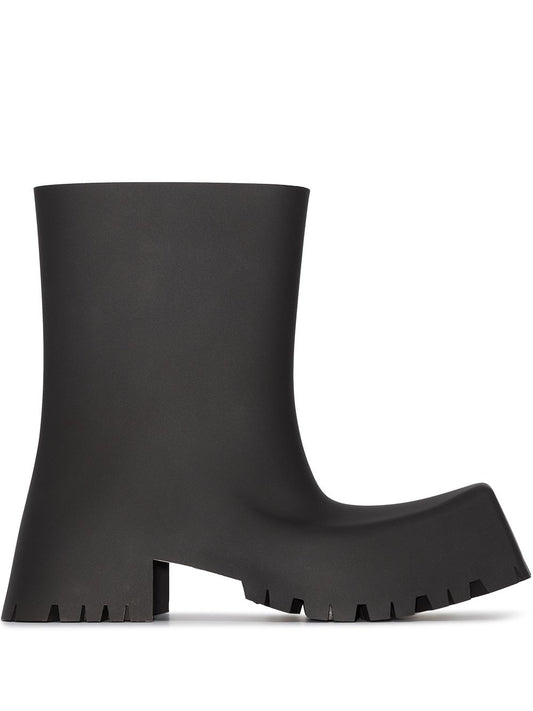 Balenciaga Boots Black — Trooper Block‑Heel Combat Boots