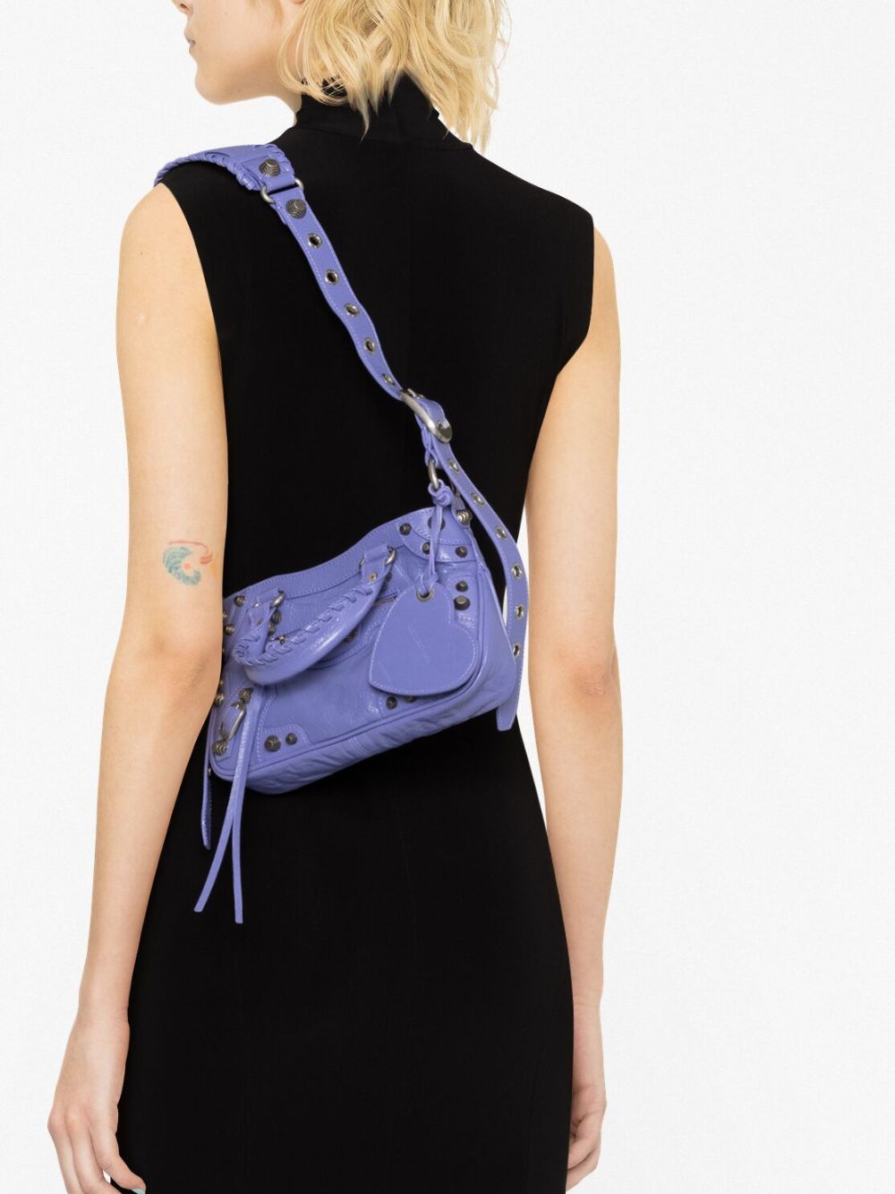 Sacs Balenciaga.. Sac cabas Neo Cagole violet en cuir de veau