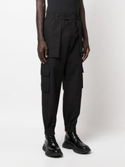 Alexander McQueen Black Cotton Cargo Trousers