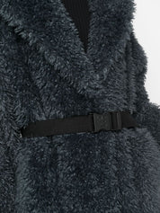 Ermanno Scervino belted shearling wool coat