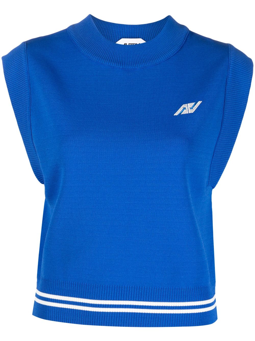 Suéteres Autry azules con logo bordado