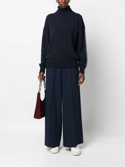 Pull col roulé bicolore bleu Alysi Sweaters