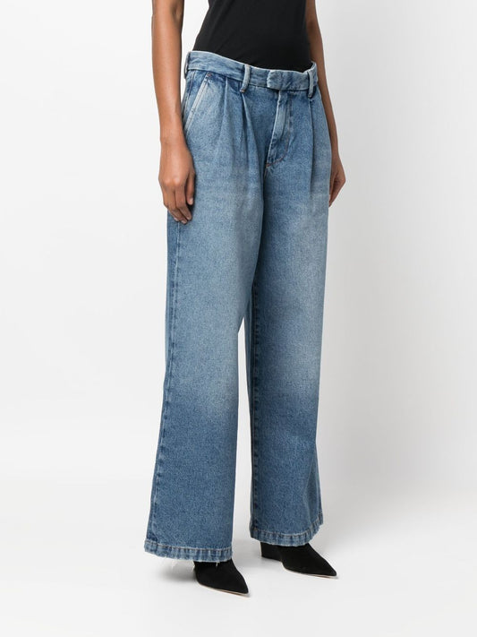 Armarium Denim Shorts — Indigo Washed Wide‑Leg Comfort