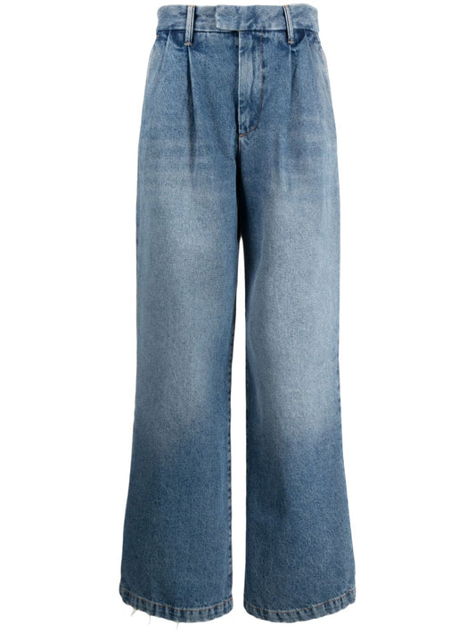Armarium Denim Shorts — Indigo Washed Wide‑Leg Comfort