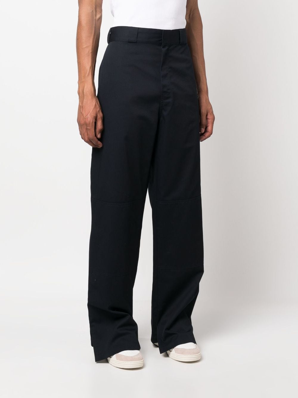 Pantalon Palm Angels en coton bleu coupe droite