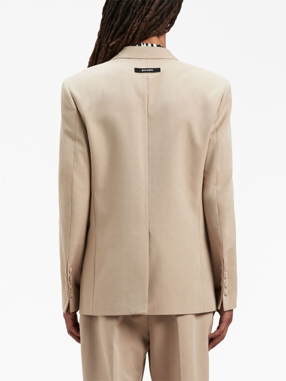 Palm Angels Jackets Beige tailored cotton blend blazer