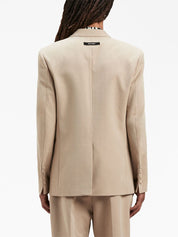 Palm Angels Jackets Beige tailored cotton blend blazer