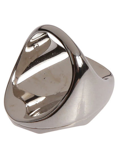 Alexander McQueen Bijoux Silver — Faceted Stone Ring