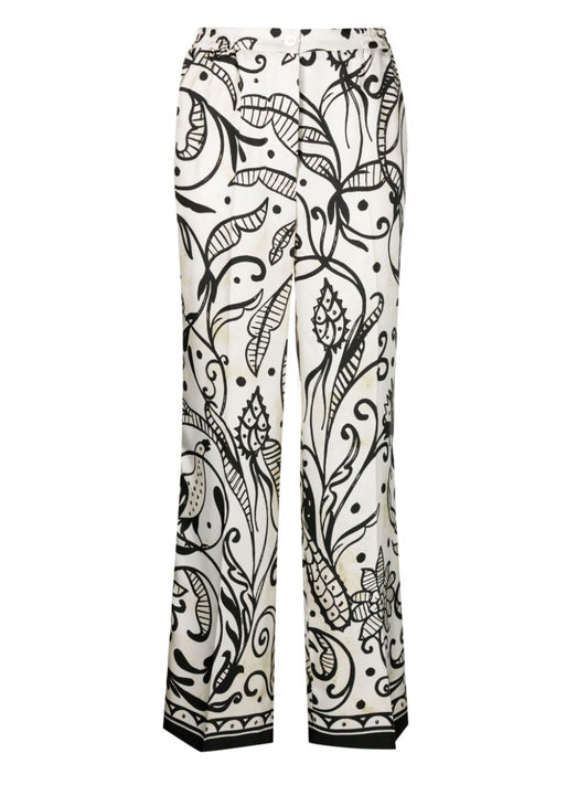 FRS . Pantalon Palazzo en soie blanche