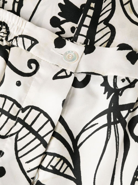 FRS . Pantalon Palazzo en soie blanche