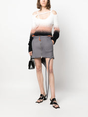 Ottolinger Skirts Grey asymmetric zip-up miniskirt