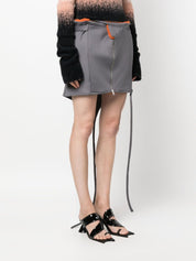 Ottolinger Skirts Grey asymmetric zip-up miniskirt
