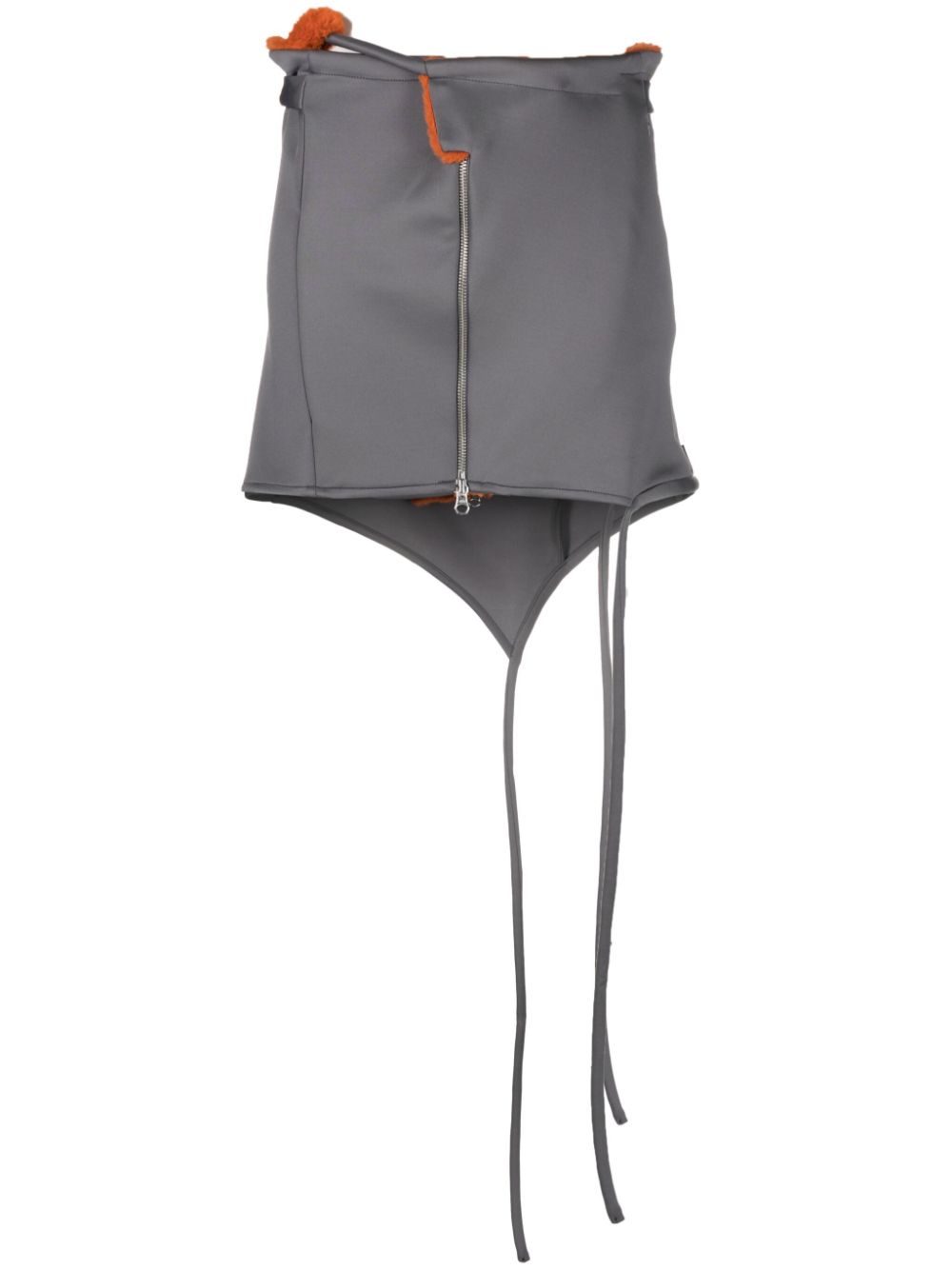 Ottolinger Skirts Grey asymmetric zip-up miniskirt