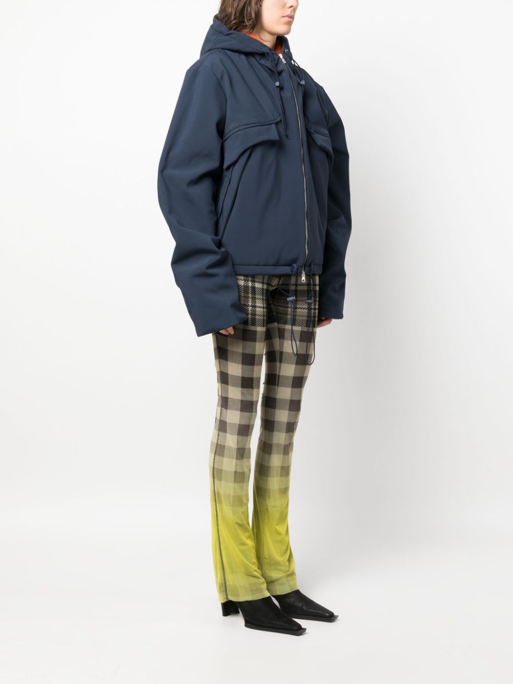 Chaqueta con capucha de piel sintética azul de Ottolinger Coats